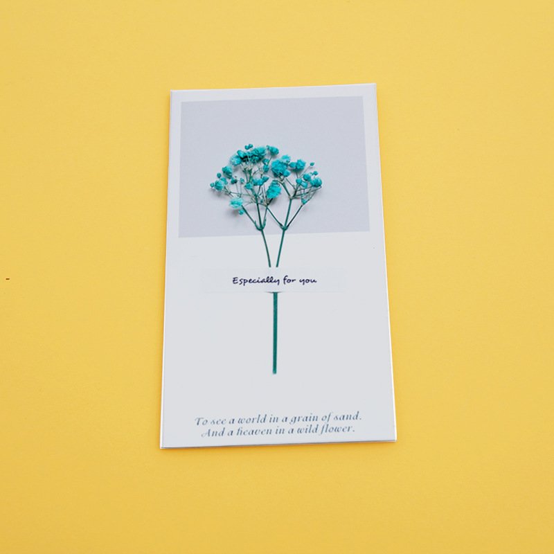 Dried flower card The ins photo props mini bouquet flower cards handmade three-dimensional dried flowers greeting cards