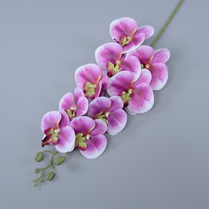 Wholesale 9 Heads 3D Printing Artificial Phalaenopsis Butterfly Orchid Real Touch Orchids Wedding Decorative Flowers