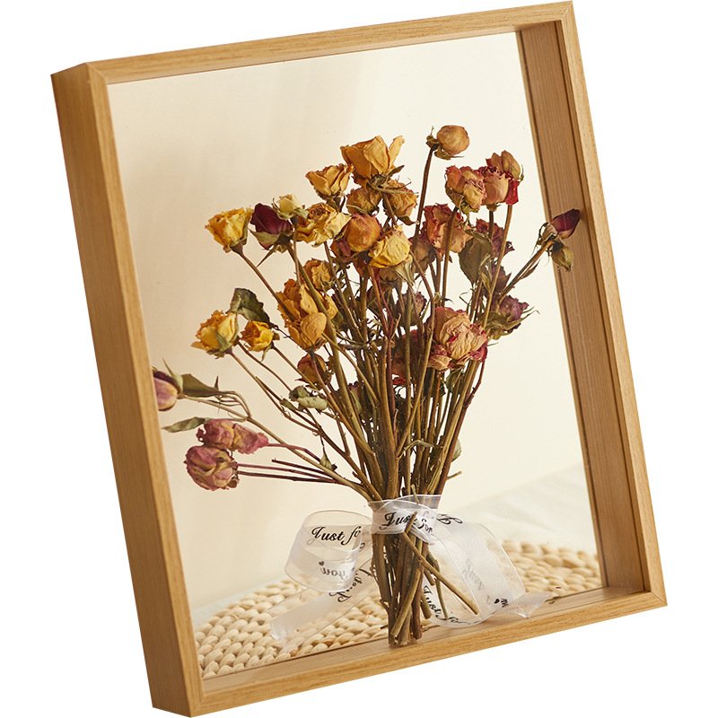 Acrylic Dried flowers photo frame hollow three-dimensional diy floral specimen framed double-sided pressed flower frame display