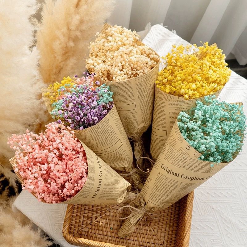 Hot Selling White Color Baby Breath Flower Natural Dried Gypsophila for Wedding Home Decoration