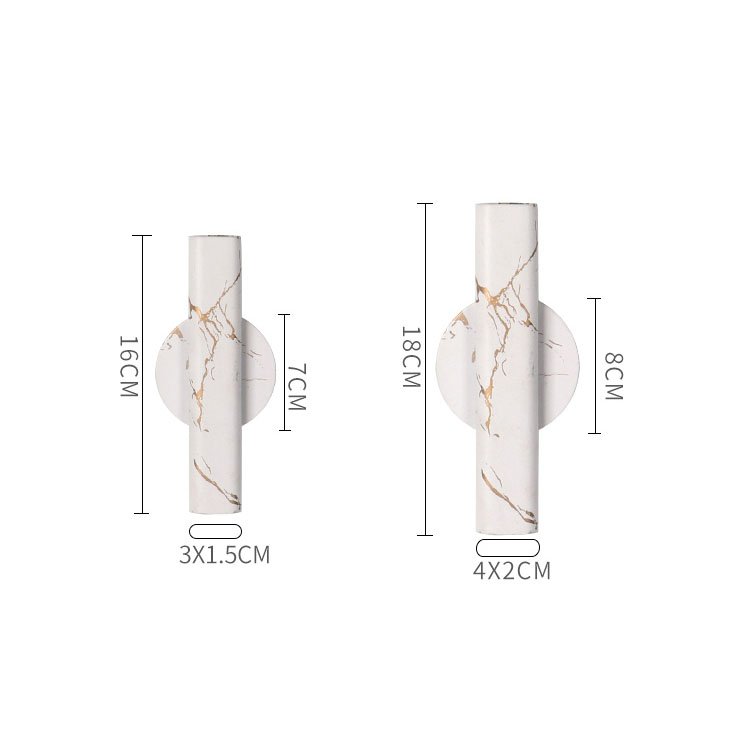 Wall Mounted Flower Tube Wall Metal Vase Dried Flower Holder Racks with Adhesive Tape for Flower Display