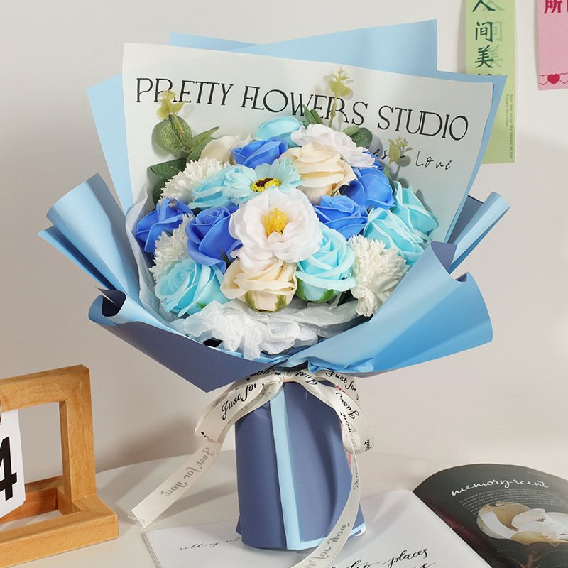 Soap Rose Bouquet Flower Decoration Valentines Day Gifts Life Dried Flower Mash Up Bouquet