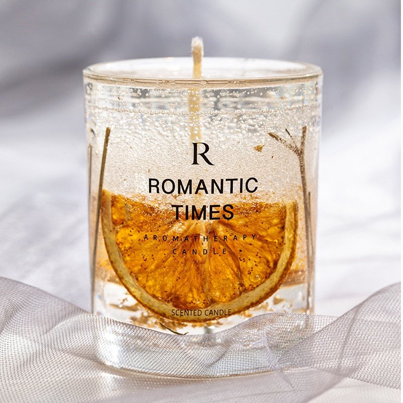 Wholesale Scented Candles Candle with Dried Flowers Art Candle Christmas Home Decoration Relaxing Home Deco Gel Wax