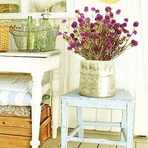 15 Dried flowers globe amaranth dried bouquet natural dried bouquet wedding table vase decoration bohemian DIY flower