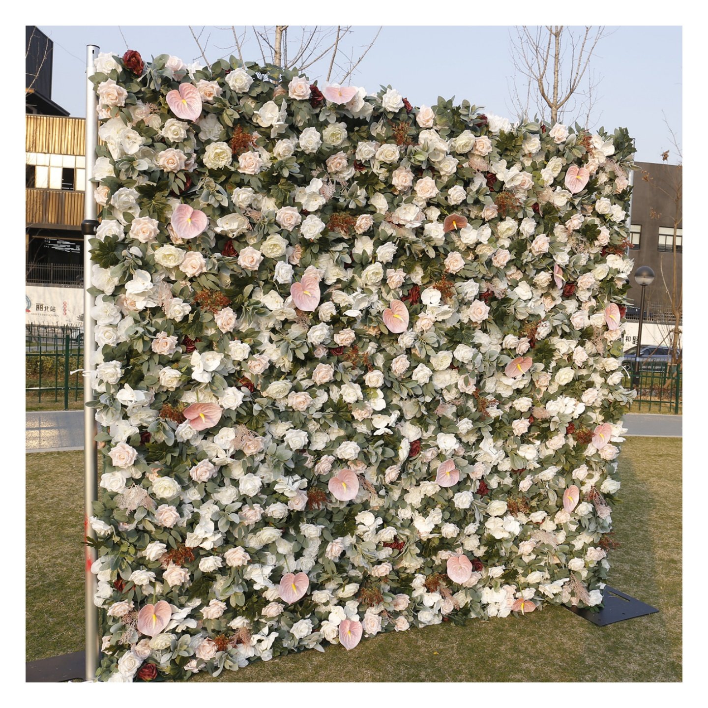 Wedding Arch Dried Flower Wall Arrangement Custom 3d Fabric Flower Wall Wedding Blush Flower Wall 8 x 8