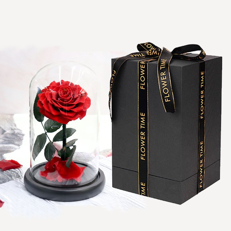 Eternal Rose Flowers Morthers Day Everlasting Preserved Flower Forever Roses In Glass Dome Led