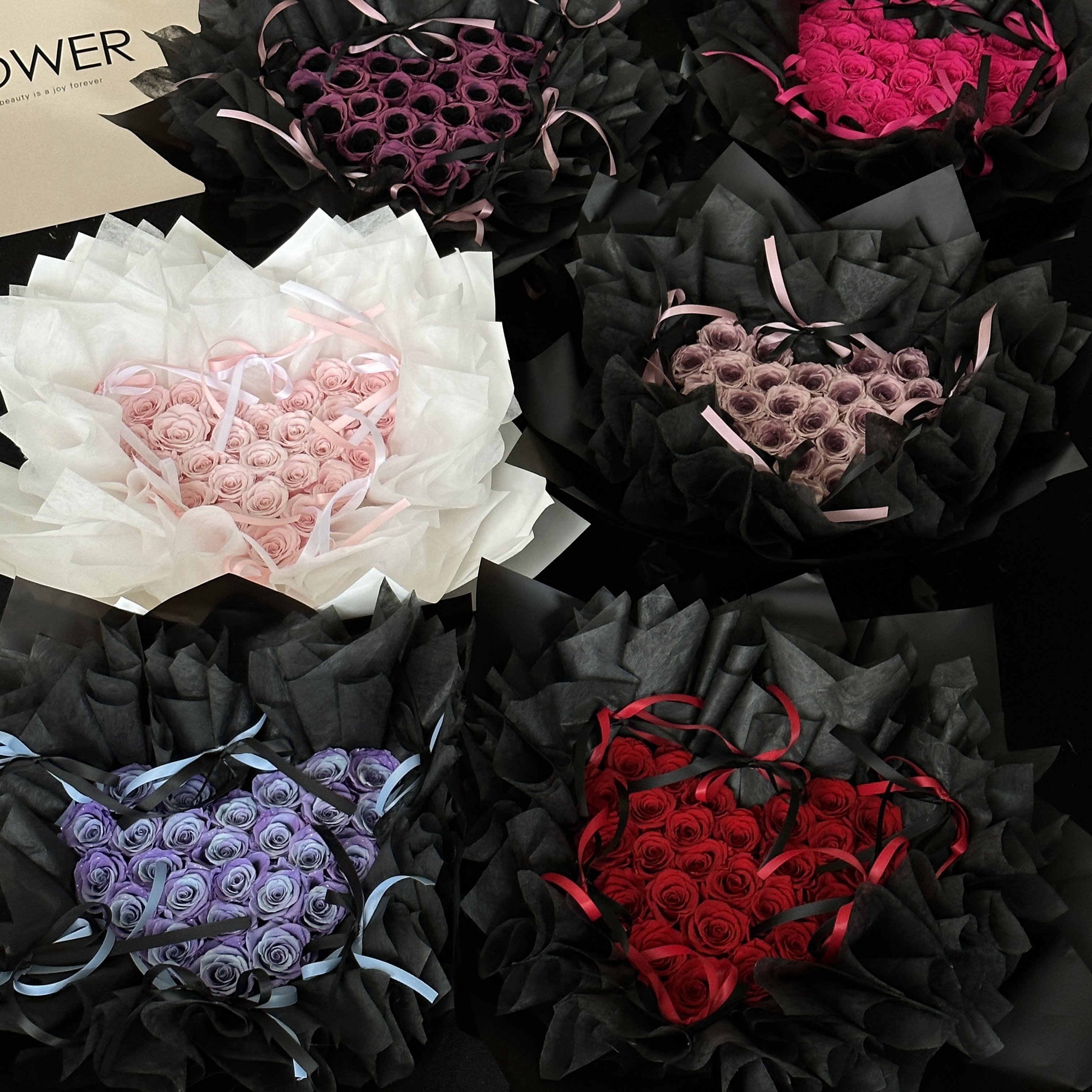 Valentine's Day Gift A Grade Immortal Heart Shaped everlasting Eternal flower bouquet preserved rose