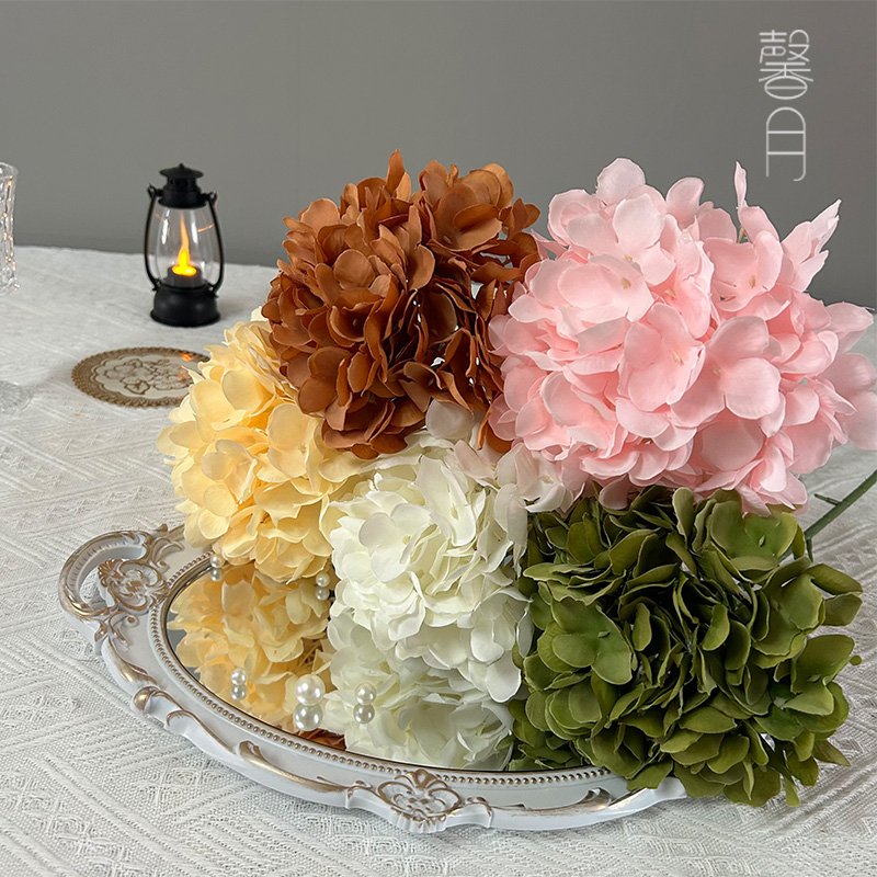 Factory Direct Price Artificial Flowers Wedding Leafless Hydrangea Artificial Dried Flowers