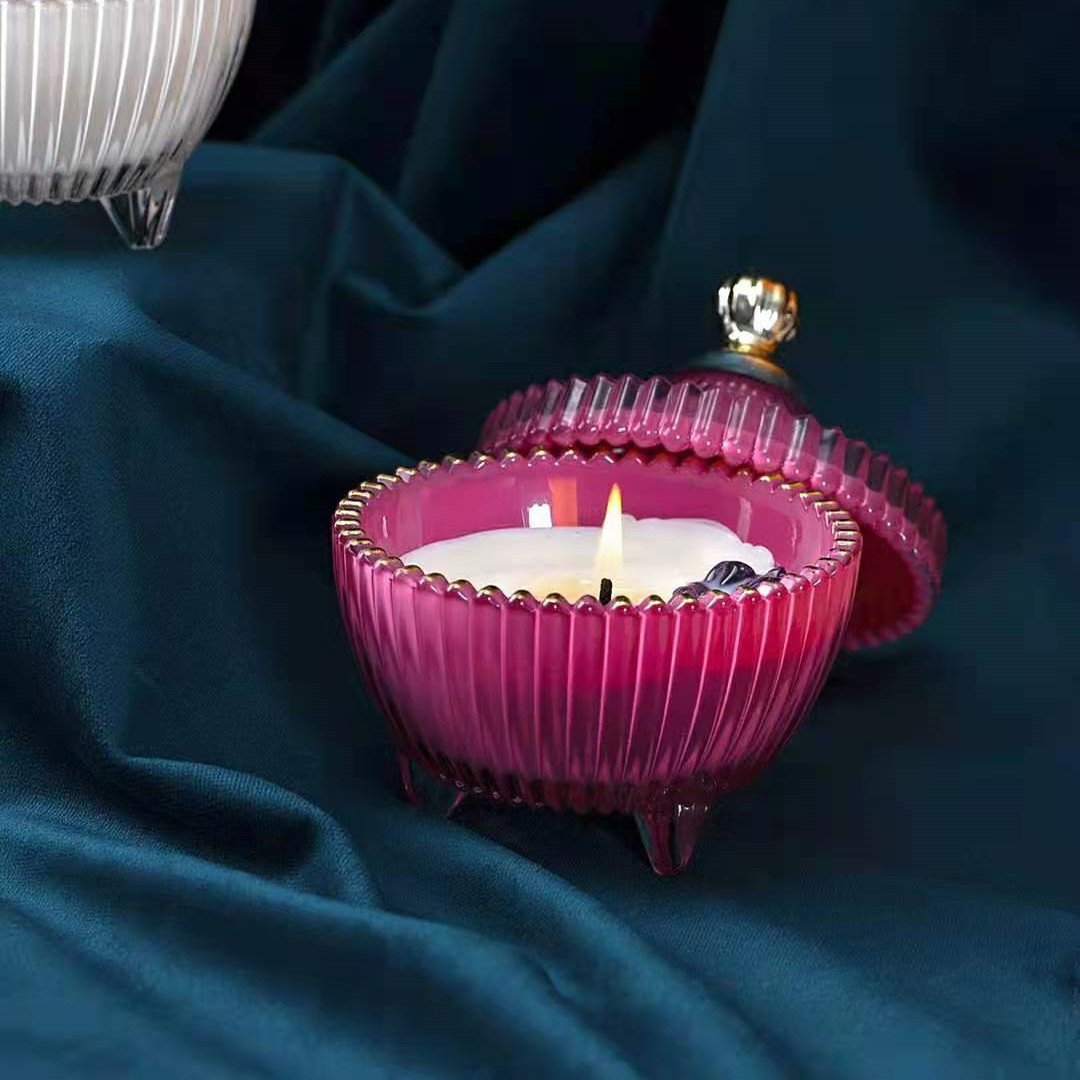 Wholesale Aromatherapy Eco-friendly Soy Wax Hot Healing Home Decoration Glass Jar Scented Candle