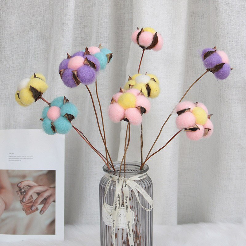 SumFlora China Minimalist style Dried flowers cotton for art bouquet flower arrangement