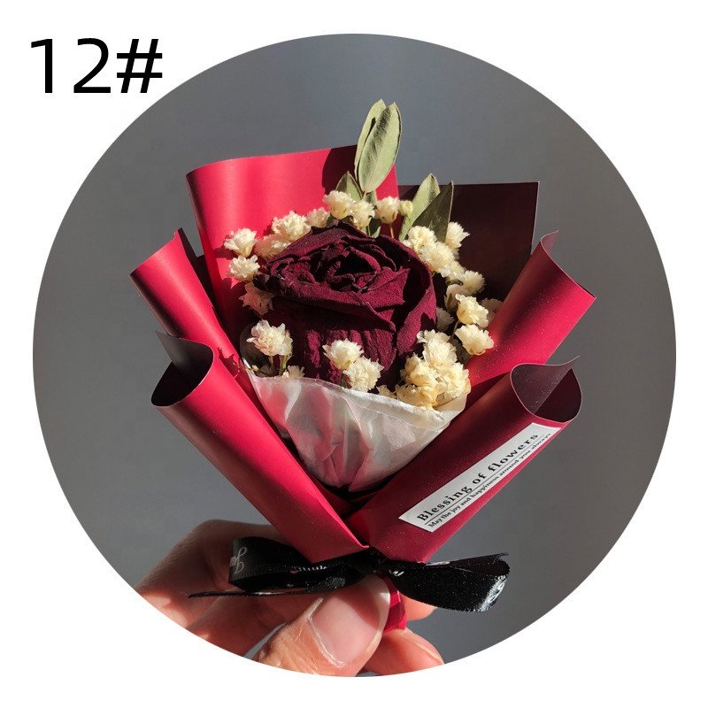 O-069 Wedding Stage Decor Dried Flowers Wedding Car Decoration Preserved Flowers Natural Dried Bouquet