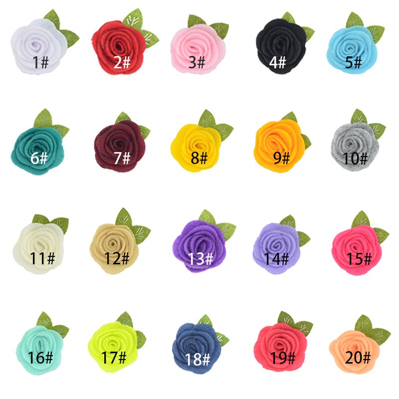 Wholesale Hand-Made Felt Flowers And Leaves Diy Craft Head Flower Clothing Shoes Hat Bags Accessories