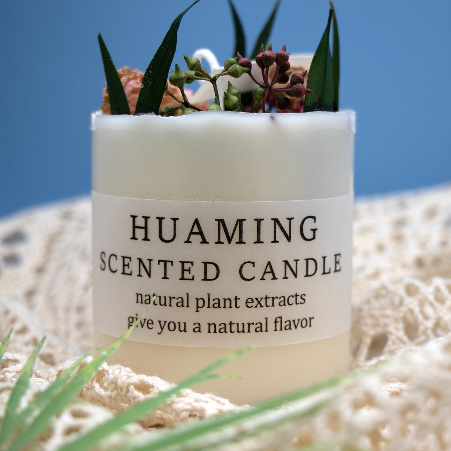 Wholesale Handmade Soy Wax Scented Glass Candles Christmas Easter Fragrance Flower Pillar Candles Cotton Gift Home Decoration