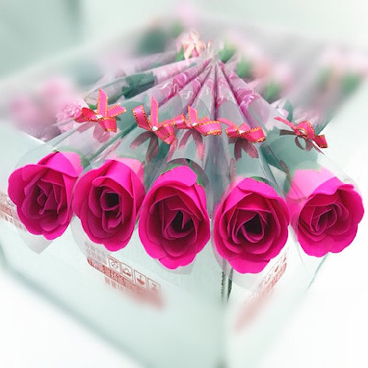 Romantic Gift Artificial Soap Flower Rose Soap Flower Mini Bouquet For Valentine's Day Gift Flower