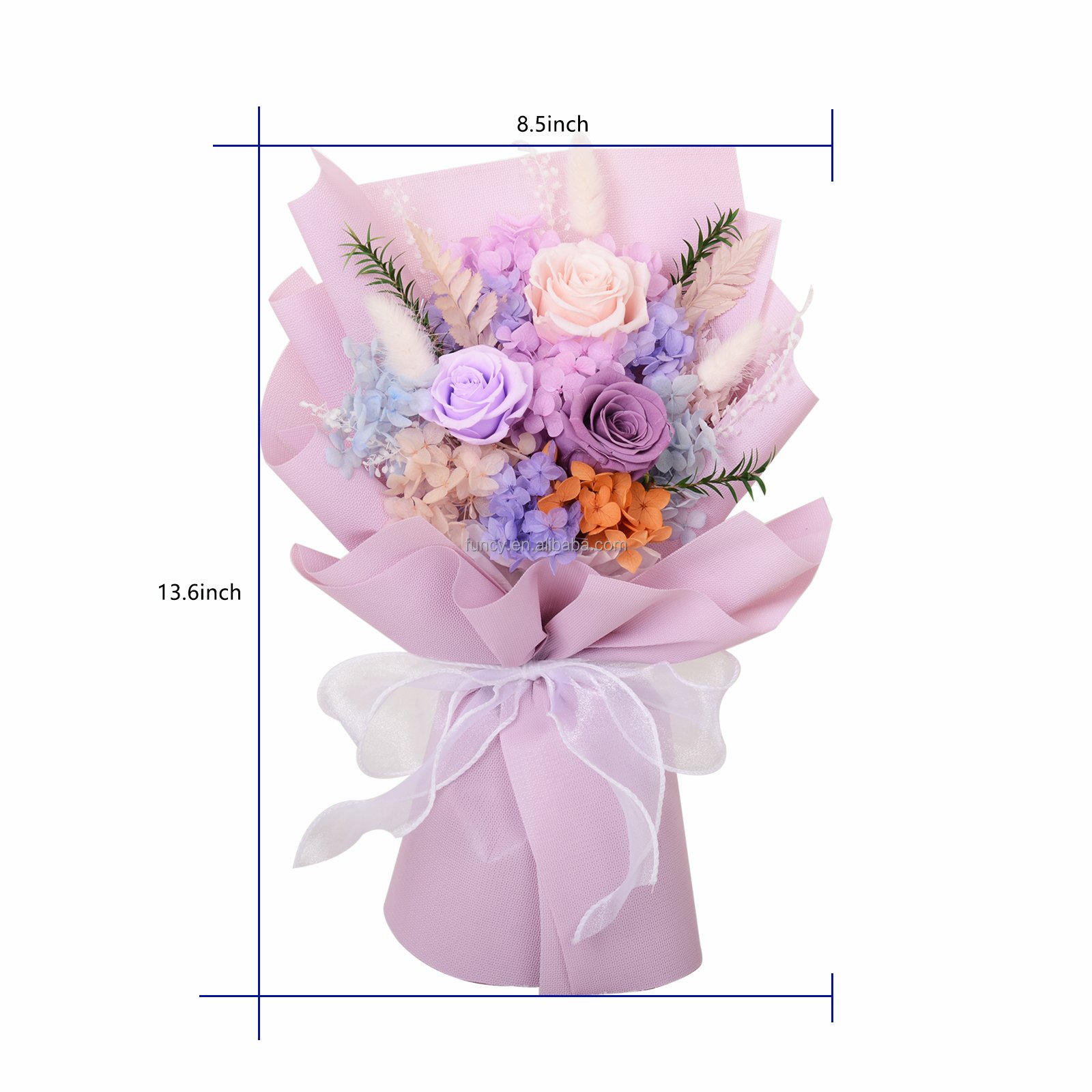 Customized Factory Supply Wholesale Dried Preserved Flowers Bouquets