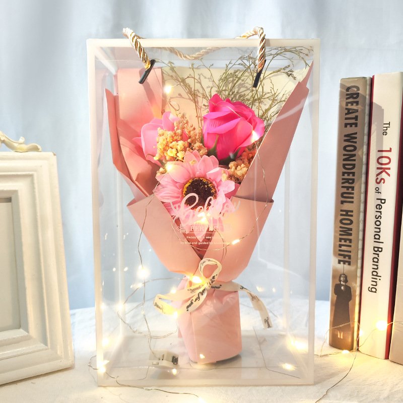 Manufacturers Portable valentine's day rose soap flower bouquet