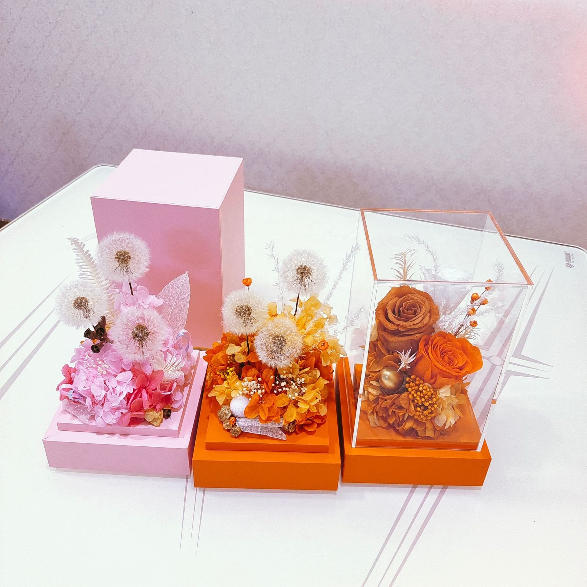 Infinity Forever Eternal Preserved Roses Valentine's Day Decoration Stabilized Flower Arrangement Gift Box Christmas Mother's