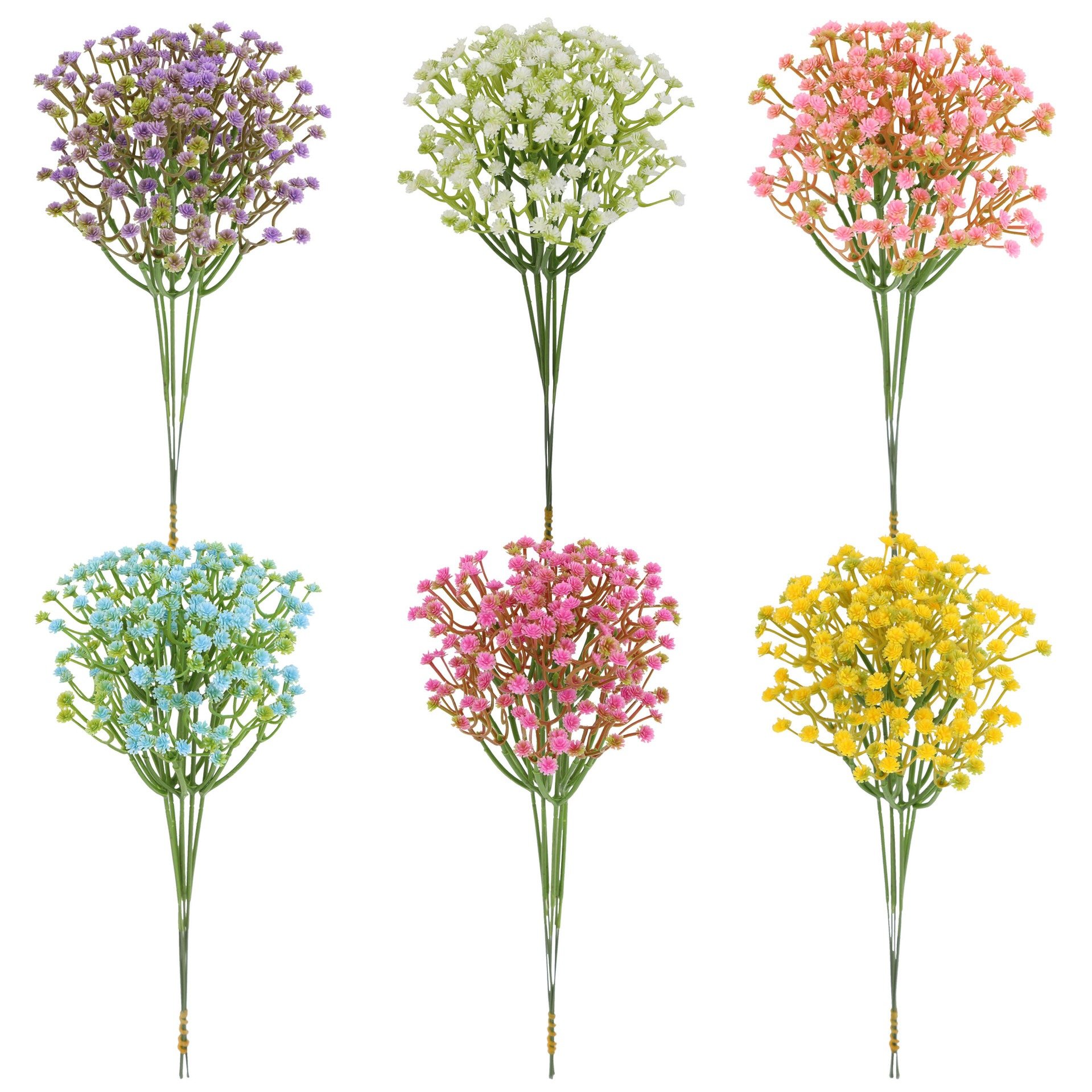 Wholesale colorful baby breath home decorative bouquet preserved gypsophila flower dried artificial flowers