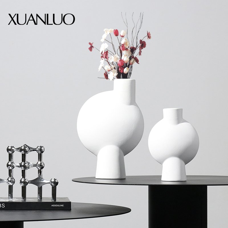 Nordic Home Decor Simple Resin Dried Flower Vase Small Fresh Decoration Living Room Flower Arrangement