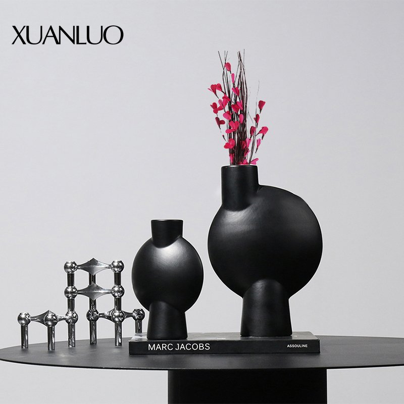 Nordic Home Decor Simple Resin Dried Flower Vase Small Fresh Decoration Living Room Flower Arrangement