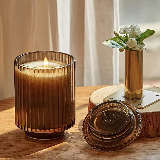Personalized Luxury Glass Jars Soy Candles Scented Candle Woody Jasmine Scented Jar Candle