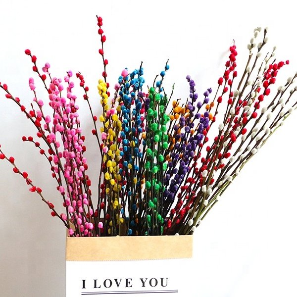 Dried Flowers Willow Branches Natural Color Willow Tree Figurines Decoration Flowers
