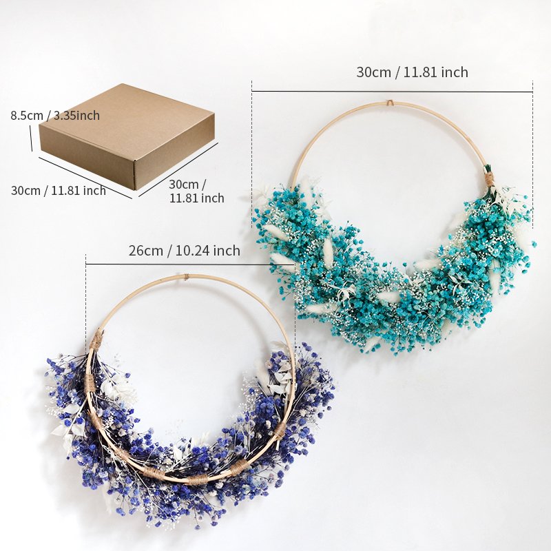 HH-003 Wholesale decorative wreaths for home wall door decor halloween christmas wreath wedding garlands dried flower