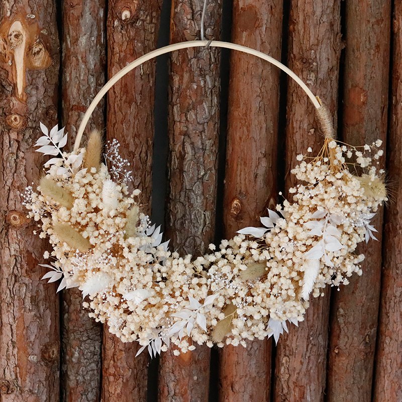 HH-003 Wholesale decorative wreaths for home wall door decor halloween christmas wreath wedding garlands dried flower
