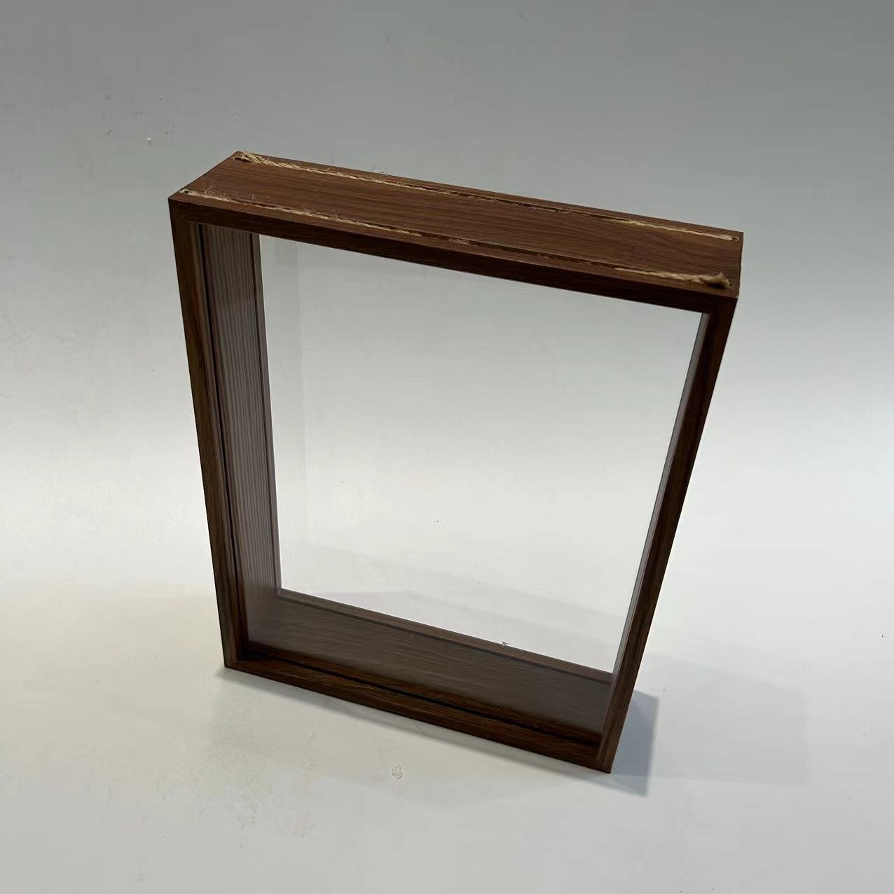 Wooden Dried Bouquet Flower Shadow Box Clear Double Sided Floating Frame Box Dried Flower Display Stand Frame 8 x 10 inches