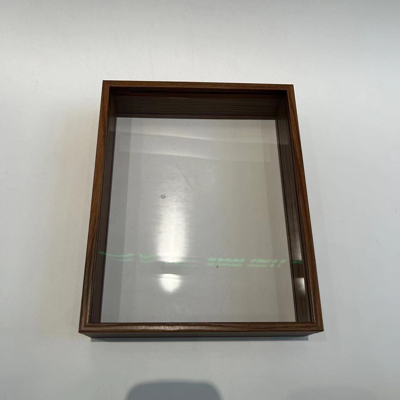 Wooden Dried Bouquet Flower Shadow Box Clear Double Sided Floating Frame Box Dried Flower Display Stand Frame 8 x 10 inches