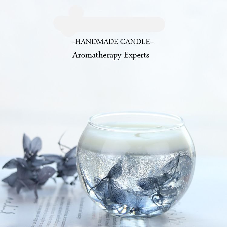 Wholesale Luxury Birthday Gift Jelly Gel Soy Wax Romantic Fragrance Scented Candle With Dried Flower