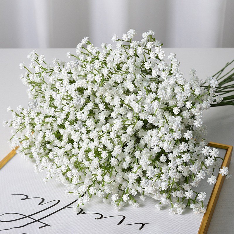 52cm Simulated Baby's Breath Star Wedding Hand Bouquet Soft Rubber Plastic Home Party Decoration Wholesale Dried Flowers Plants