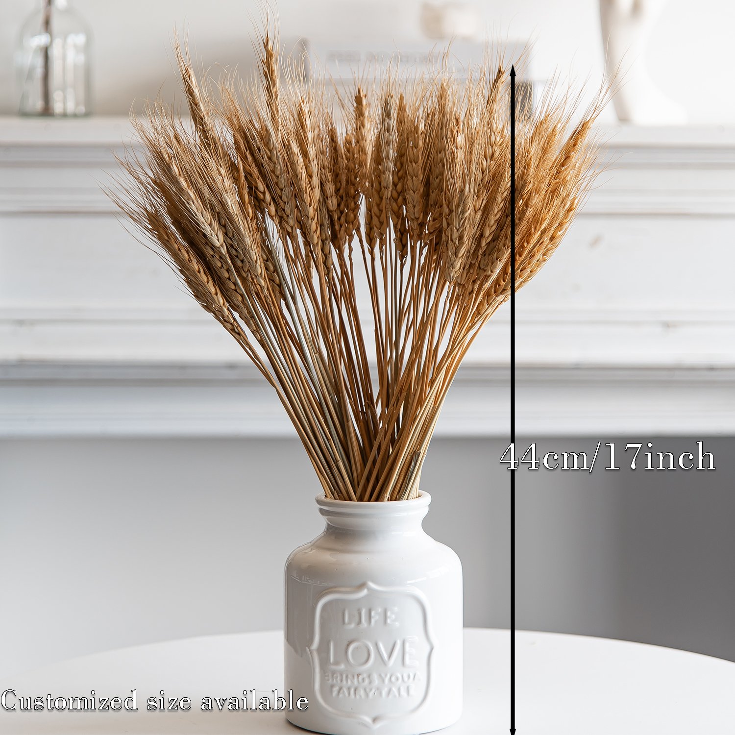 Wholesale Dried Wheat Sheaves Stalks Bouquet Natural Wheat Ears Grain Flowers Dry Grass Bunch Boho Decor