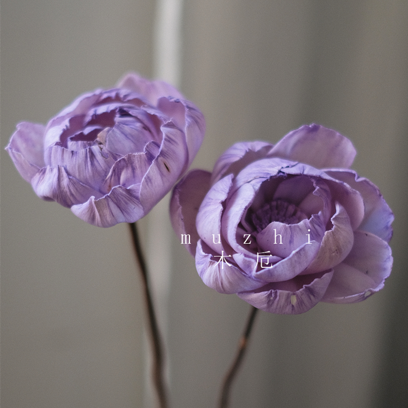High Quality hand made Sola wood Flowers bulk Peony Flower dried flowers Home and Wedding Wall Decoration