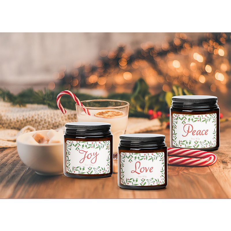 Valentine's Day natural dried Flower Jewel soy wax Candle Family holiday decoration Chakra Crystal scented candle