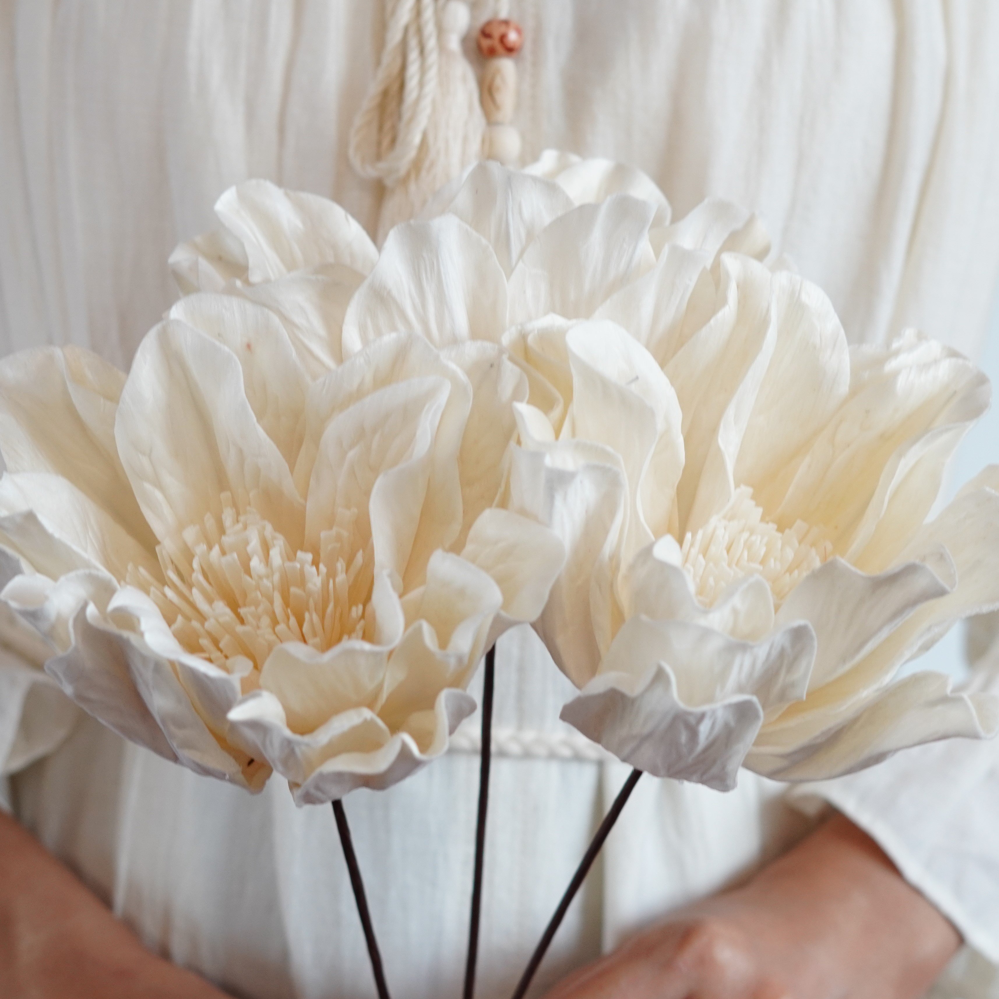 Handmade Flowers with stems Home Wedding Decor High dried Flowers