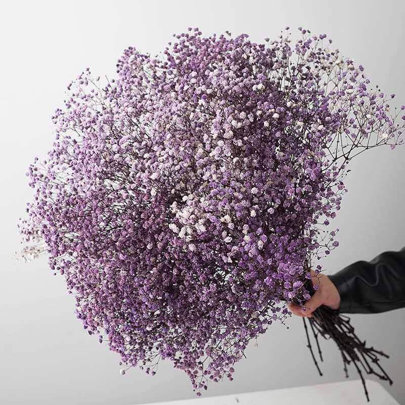 Wholesale A level preserved baby breath colorful dried flower bouquet