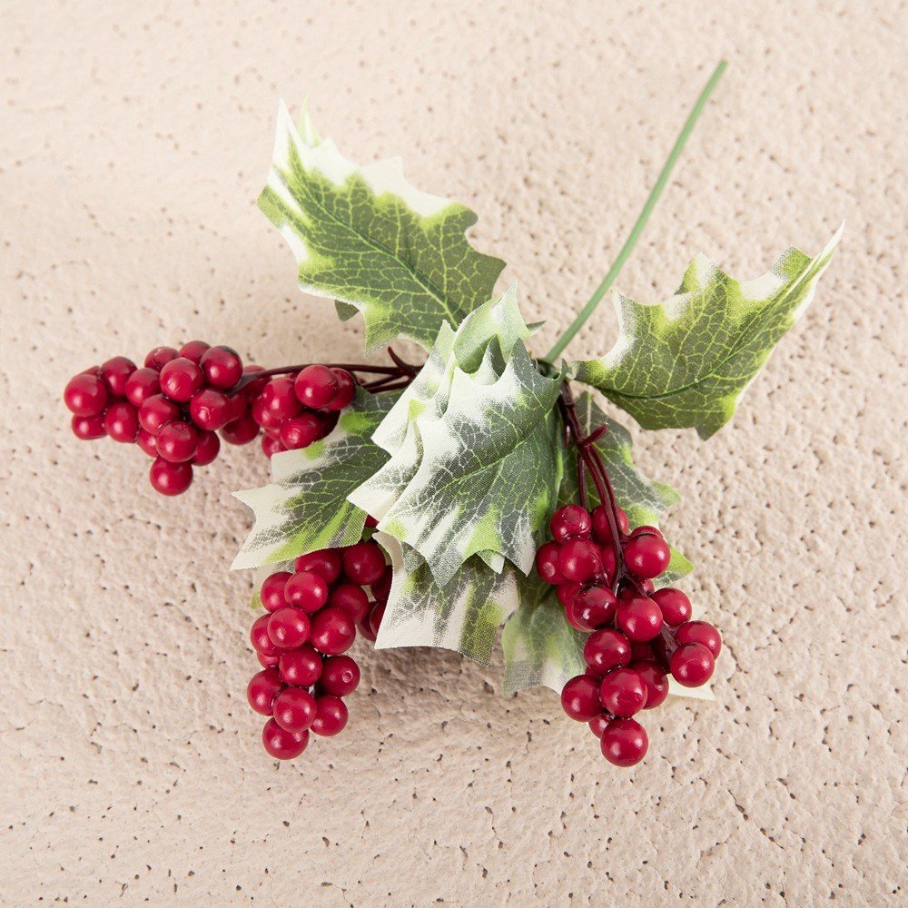 22cm Bean Silk Flower Wholesale Christmas Berry Wedding Simulation Flower for Home Wedding Party Decoration Dried Flowers Plants