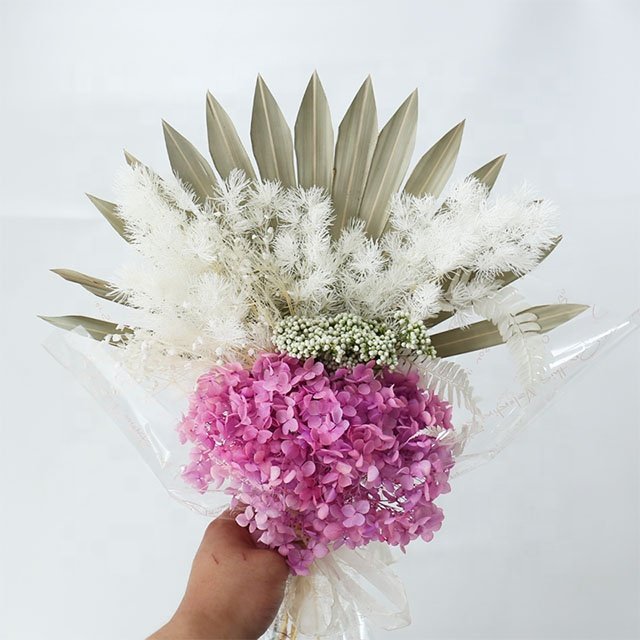 Wholesale bride flower bouquet natural preserved rose dry flower handmade bouquet wedding home decoration