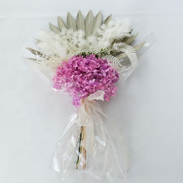 Wholesale bride flower bouquet natural preserved rose dry flower handmade bouquet wedding home decoration