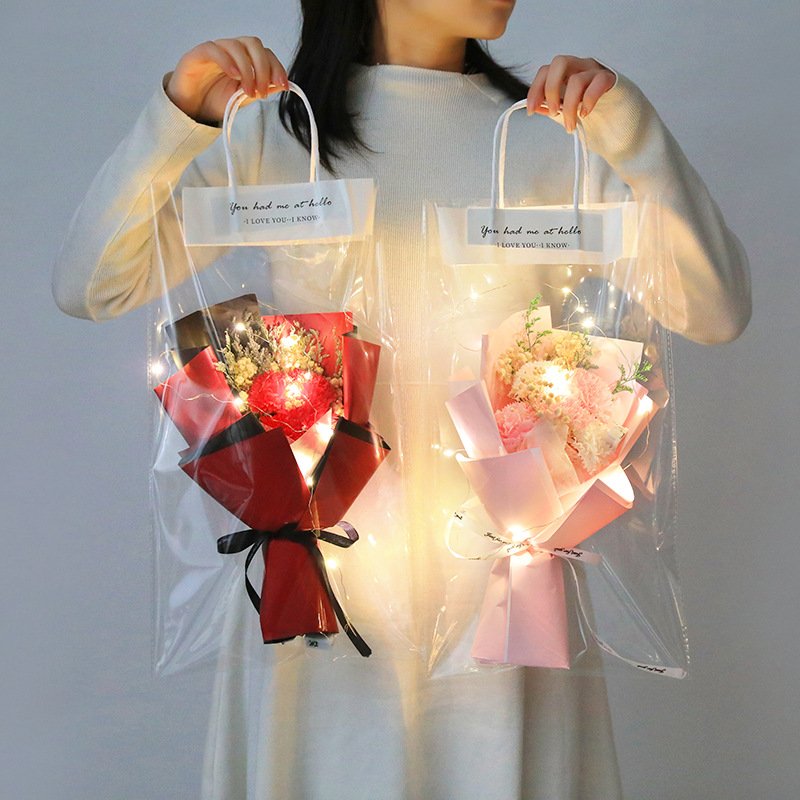 wholesale mini dried flower bouquet gift box accessories with decoration Valentine's Day small dry flower bouquet
