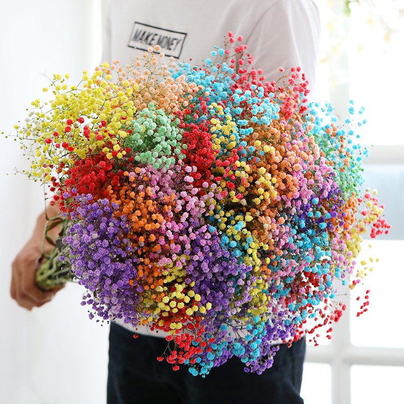 Factory Wholesale Wedding Indoor Decoration Preserved Dried flower Gypsophila baby breath flowers dried