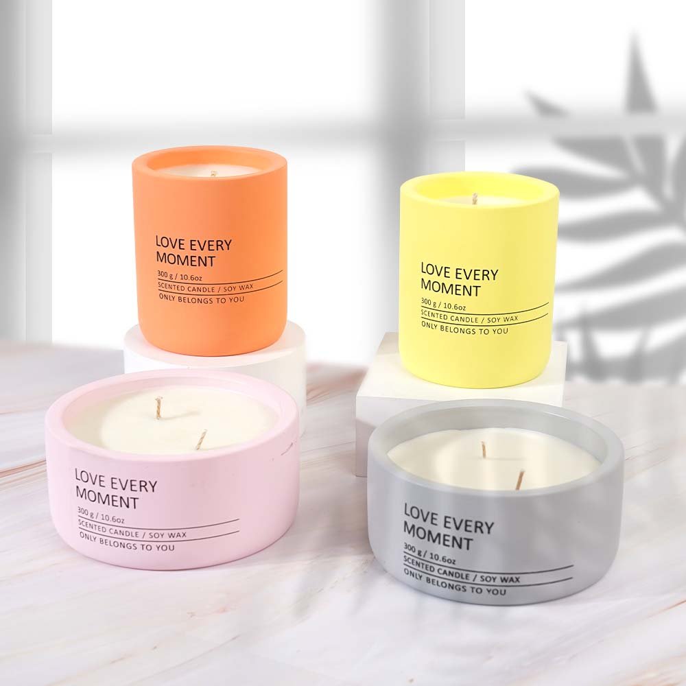 Aromatherapy Colorful Luxury Ceramic Candles High Quality Custom Logo Dried Flowers Crystal Fragrance Scented Candle Gift Box