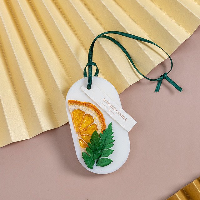 AROMA HOME Customized Round Shape Sachet Air Fressh Custom Luxury Soy Wax Dried Flower Wax Block