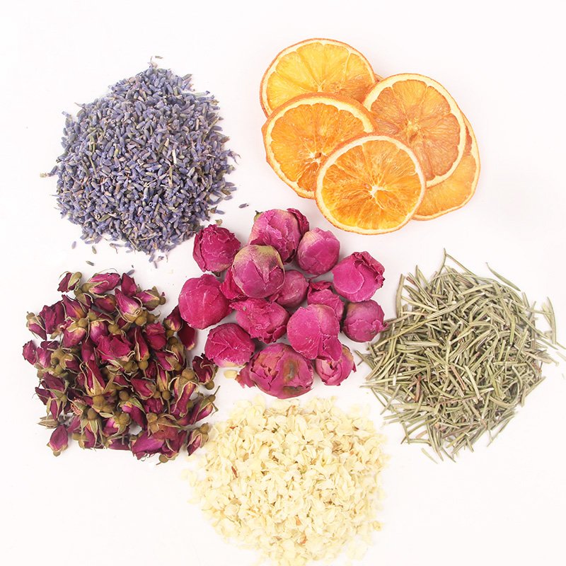 2024 Popular Custom Logo Natural Dried Flowers Herbs Kit Dry Flowers for Bath Soap Candle Making Resin Aromatherapy Witch Herbs