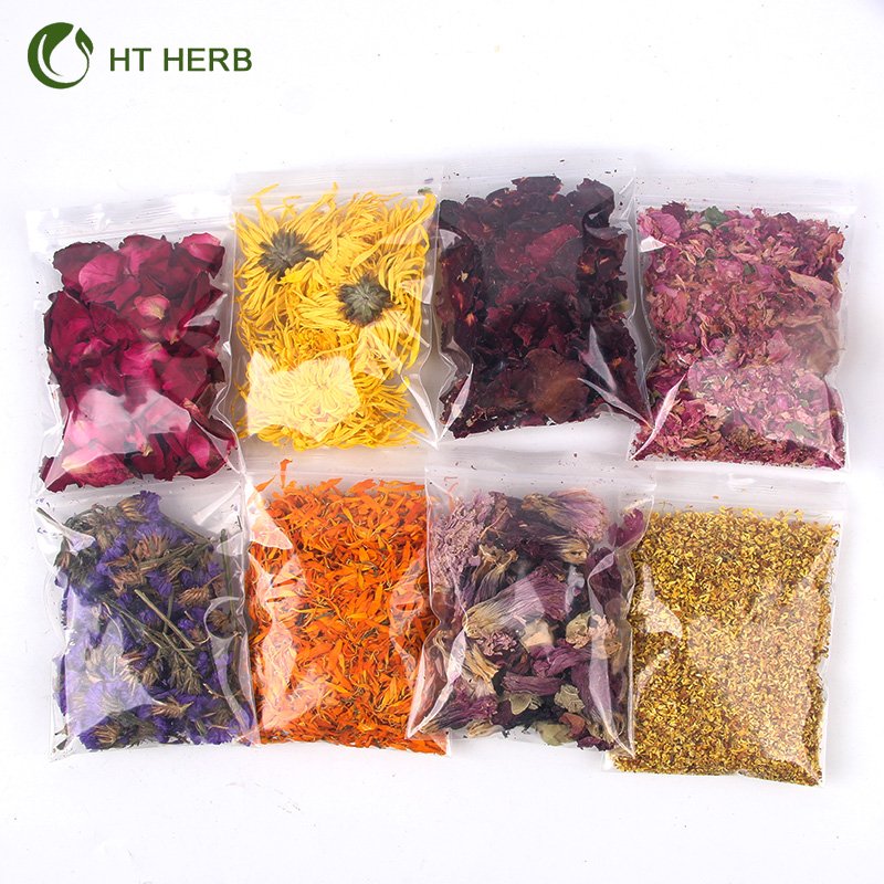 Mix Lavender Jasmine Rose Calendula Natural Dried Tea Flower Herbs Kit Dry Flower Tea For Bath Resin Soap Candle Making