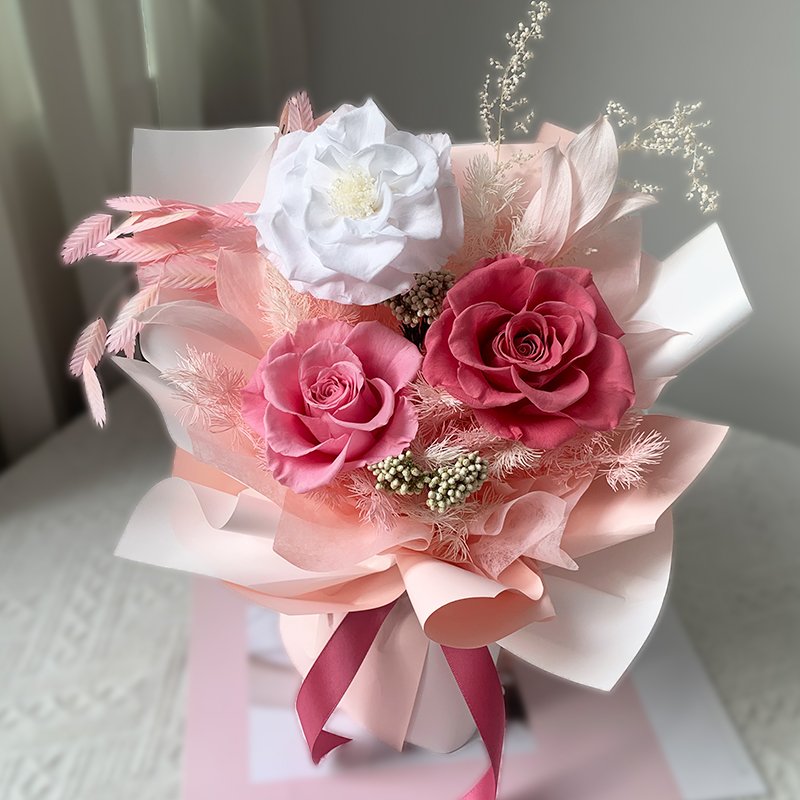 Lovebay Fall Decor Christmas Gift Halloween Decorations Custom Design Forever Rose Bouquets New Years Preserved Flowers Bouquets