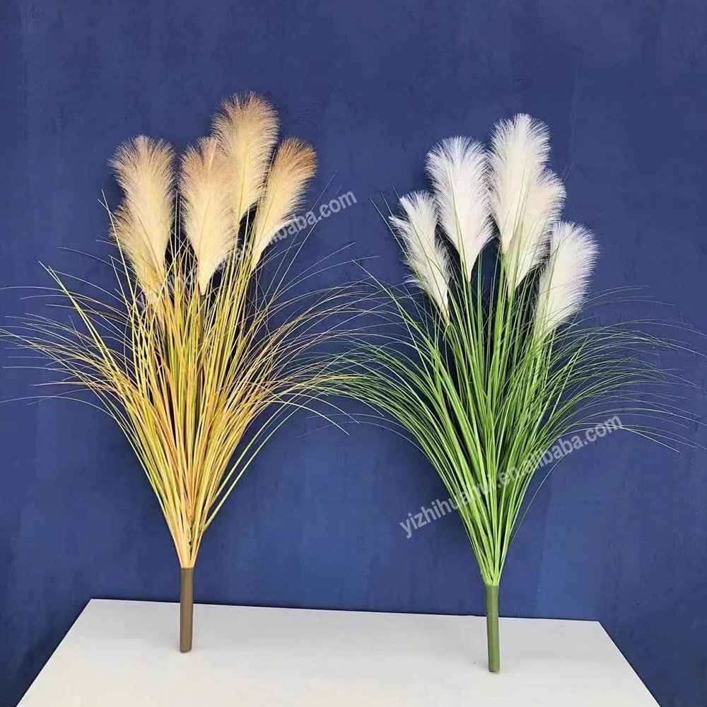 Hot sell Artificial Greenery Dried Pampas Grass reed haystack Dog Tail Artificial flowers artificial Grass