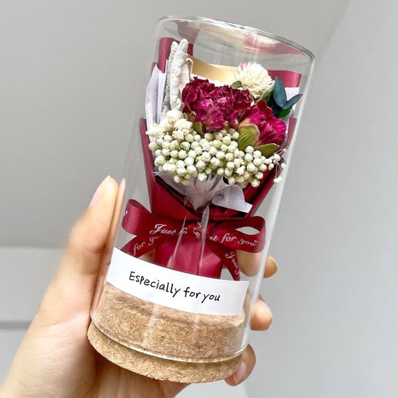 UO Wholesale Cheap Price Finished Immortal Flower Wishing Bottle Handmade DIY Flower Bouquet
