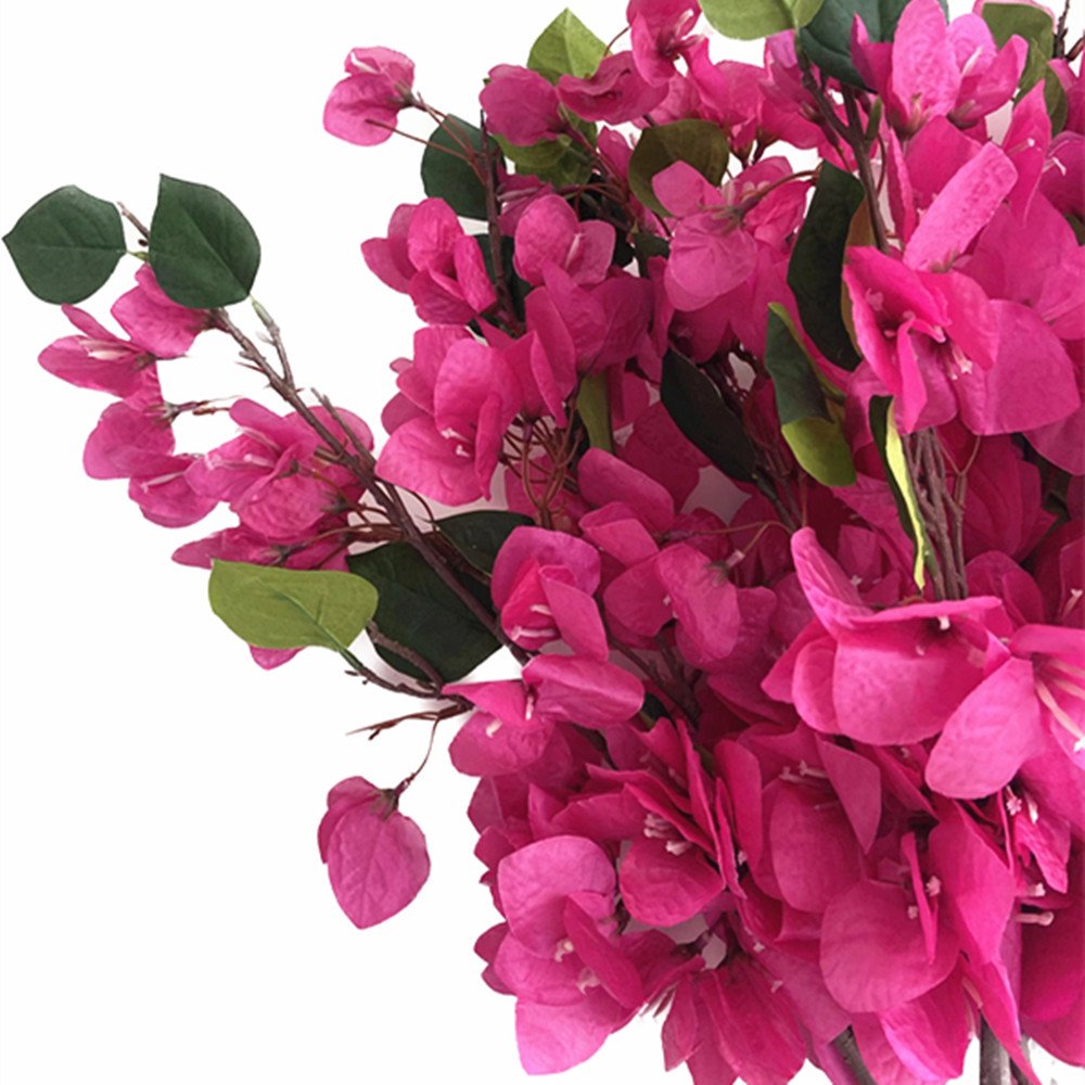 Rose Red Silk Bougainvillea Glabra Flower Artificial Bougainvillea Spectabilis Tree Branch 89cm For Wedding Floral Decoration